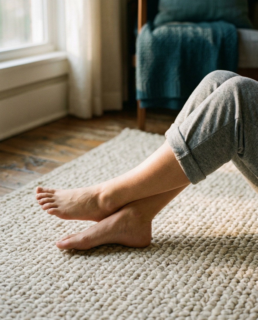 Relaxed feet after recovery